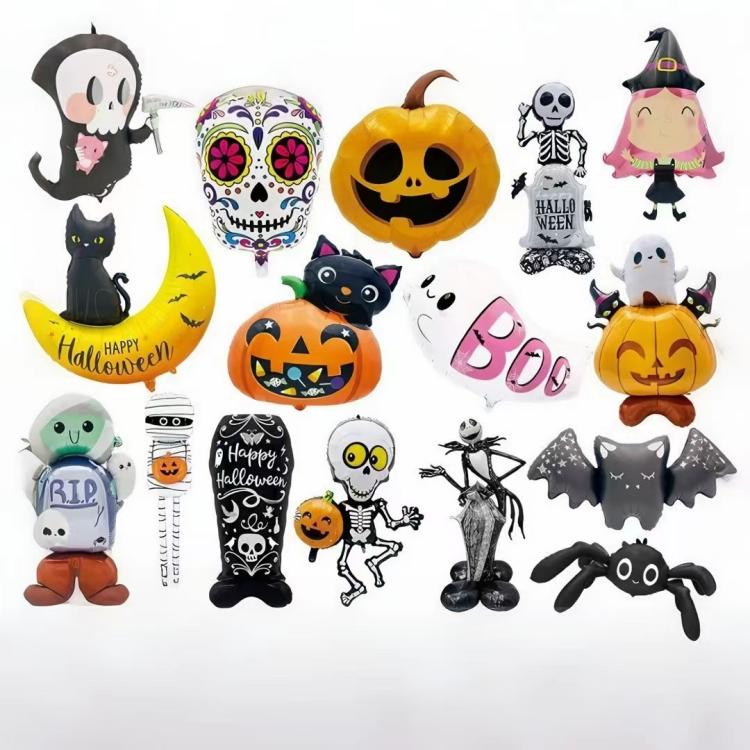 3D halloweenske fóliové balóny