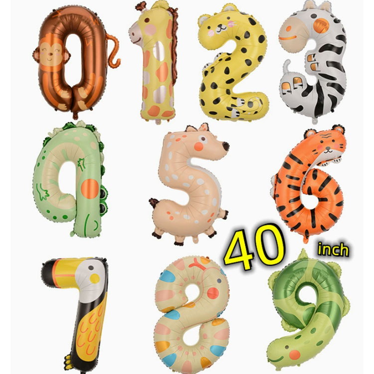 40-palcové fóliové balóniky so zvieratami