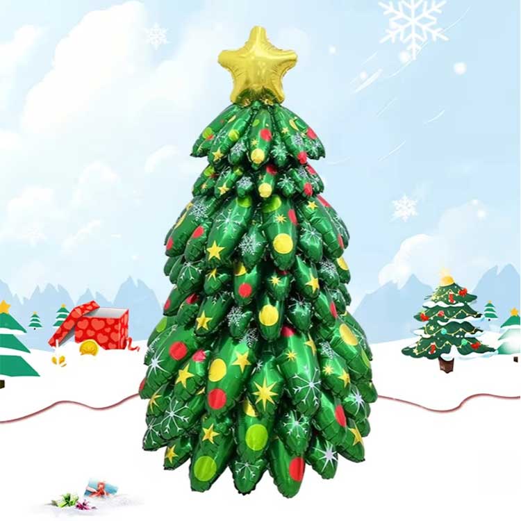 Vianočný stromček stojaci fóliový balón