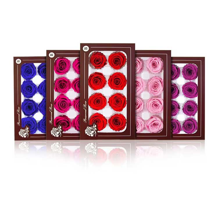 Večný kvet Darčeková krabička s 8 kvetmi ruže