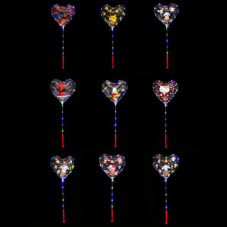 Bobo balóny s potlačou v tvare srdca