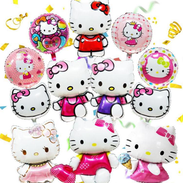 Fóliový párty balón s dekoráciou Hello Kitty