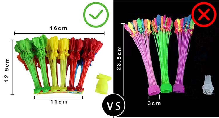 short bar water filled balloons