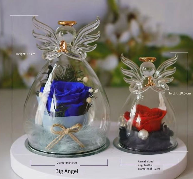 Glass Angel Preserved Flower Gift4 Glass Angel Preserved Flower Gift4