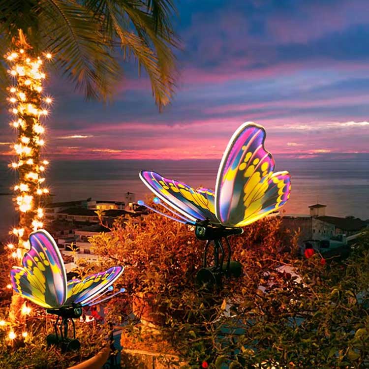 LED dynamické motýľové svetlá