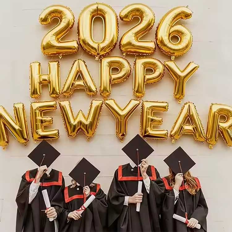 Sada novoročných fóliových balónov